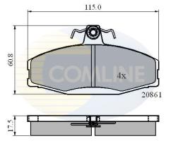 Comline CBP0928 - PASTILLA DE FRENO