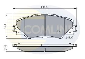 Comline CBP01625 - PASTILLA DE FRENO