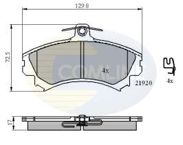 Comline CBP31304 - PASTILLA DE FRENO