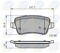 Comline CBP01630 - PASTILLA DE FRENO