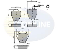 Comline CBP11771 - PASTILLA DE FRENO