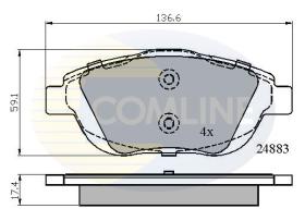 Comline CBP02027 - PASTILLA DE FRENO