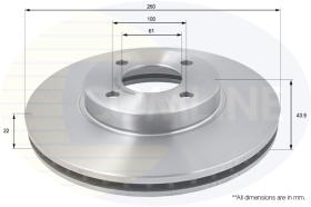 Comline ADC0281V - DISCO DE FRENO