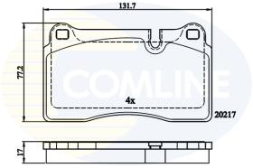 Comline CBP06030 - PASTILLA DE FRENO