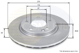 Comline ADC1666V - DISCO DE FRENO