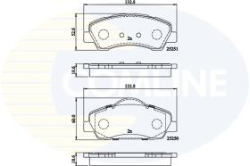 Comline CBP02199 - PASTILLA DE FRENO