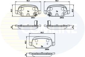 Comline CBP31559 - PASTILLA DE FRENO