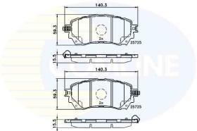 Comline CBP32237 - PASTILLA DE FRENO