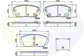 Comline CBP32159 - PASTILLA DE FRENO