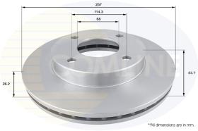 Comline ADC0289V - DISCO DE FRENO