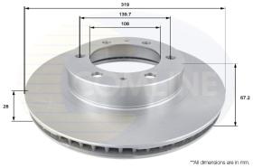 Comline ADC2509V - DISCO DE FRENO