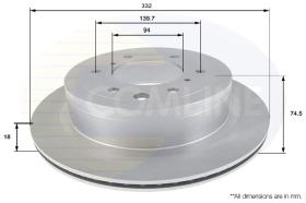 Comline ADC0380V - DISCO DE FRENO