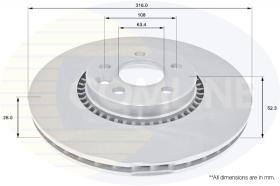 Comline ADC1251V - DISCO DE FRENO