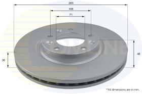 Comline ADC2710V - DISCO DE FRENO-SUST A ADC1550V