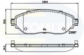 Comline CBP02285 - PASTILLA DE FRENO